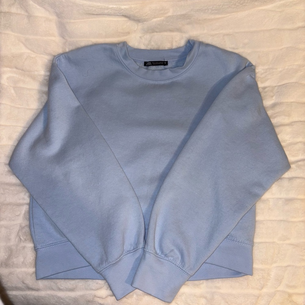 Zara Blue Crew Neck Sweater